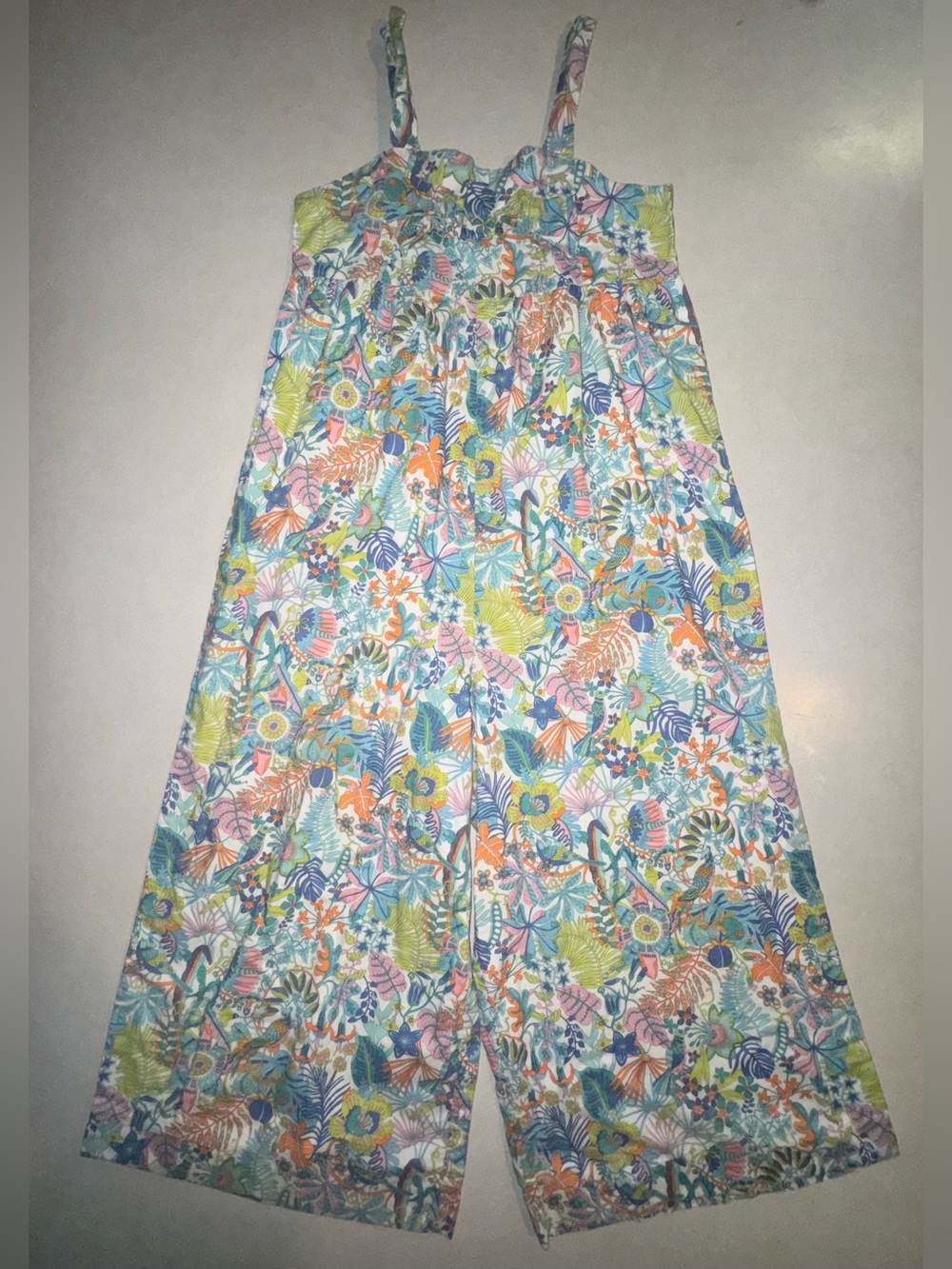 Janie And Jack Tropical Trails Jumpsuit 12 Cotton Liberty of London